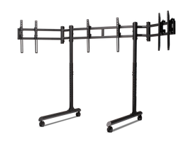 Next Level Racing Floor stand | Tube Freestanding Triple Monitor Stand | Up to 3x43 " | Height adjustment