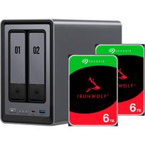 Ugreen DXP2800 + 2x 6TB Seagate IronWolf HDD Bundle
