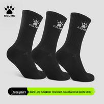 KELME Unisex 3-Pair High-Top Sports Socks EU 38-44 juoda