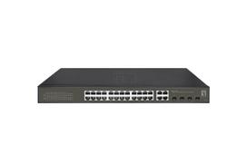 LevelOne Hilbert 28-Port Gigabit PoE Smart Lite Switch, 24 PoE Outputs, 4 x Gigabit SFP/RJ45 Combo, 802.3at/af PoE, 380W PoE Power Budget