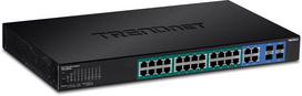 Trendnet TPE-5028WS network switch Managed Gigabit Ethernet (10/100/1000) Power over Ethernet (PoE) 1U Black