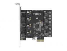 DeLOCK PCI Express x1 Card to 4 x external USB Type-A female SuperSpeed USB (USB 3.2 Gen 1)