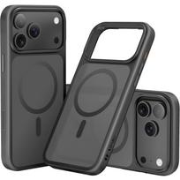 Nevox StyleShell INVISIO, black phone case, iPhone 17 Pro Max, compatible with MagSafe