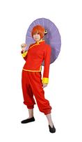 Gintama Kagura Kung Fu Outfit Cosplay Costume with Hair Size L [WELLERS] Long-Sleeved Accessory, įvairiaspalvis