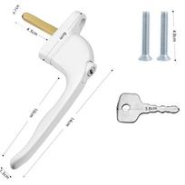 10 Pack Upvc White Window Handle Universal Espag Key Locking For Double Glazing Windows Handle Door Turning Handle balta