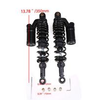 1pair 350mm Round Hole Motorcycle Rear Suspension Shock Absorber Spring Adjustable Shock Absorbers Universal Fit for Most Motorcycles