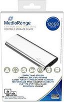 MediaRange 120GB, external SSD (silver, USB-C 3.2 (10Gbit / s), external)