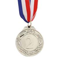 5 cm aukso/sidabro/bronzos medaliai Sporto apdovanojimai su kaklo juostele Metaliniai nugalėtojų medaliai Konkursų medaliai talentų šou, vakarėliui, lenktynėms sidabras