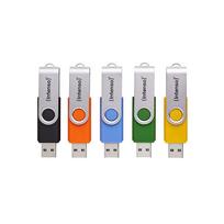 Intenso 5 x USB flash drive Office Line, 32GB, USB-A, 3.2 Gen 1x1, assorted colors