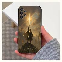 Crusaders Belief Knight Case For Samsung S22,S25,S24,S23,Ultra,FE,S20,S10,Plus,S21,S9,Lite,Soft Silicone Black SamsungS21plus