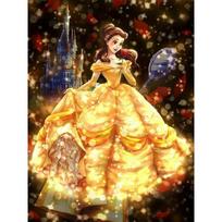 Disney Belle Diamond Painting: A Dreamy Fairy Tale Illustration 5D DIY Rhinestone Diamond Embroidery Cross Stitch Home and Wedding Decoration Round 20x30cm