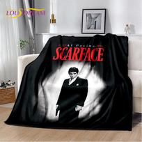 Movie Scarface Tony 3D Printing Soft Plush Blanket,Flannel Blanket Throw Blanket for Living Room Bedroom Bed Sofa Picnic Cover 75x90cm
