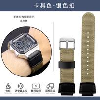 For Casio 3299 Ae-1200 1100 A158/159 Movement canvas Watch strap Pupil outdoors Dive Nylon Watchband Black army green khaki blue 18mm