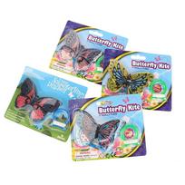 Cartoon Toy Colorful Butterfly Pocket Kite Outdoor Fun Sports Flying Easy Flyer Parent-child Interactive for Kids blue