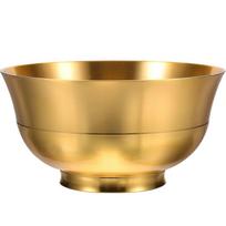Buddhist Brass Bowl Worship Bowl Delicate Brass Offering Bowl Desktop Worship Bowl Adornment - Ri