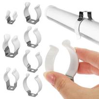 5Pcs Fixing Clips Spring Terry Clip Clamp Holders With Rubber Protection Lamp Tube Clip T3/T4/T5/T6/T7/T8/T9/T10 Base Tool 5Pcs T4