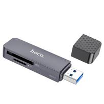 Hoco HB45 2in1 Memory card reader USB-C / USB-A USB2.0 Grey