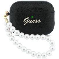 Case Guess Glitter Pearl Strap for AirPods Pro 3 black