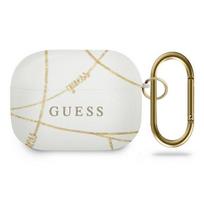 Guess GUACAPTPUCHWH AirPods Pro cover Gold Chain Collection / white