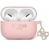 Guess GUAP2LECG4P AirPods Pro 2 (2022/2023) cover pink Liquid Silicone Glitter Triangle Charm