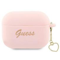 Guess GUAP2LSCHSP AirPods Pro 2 (2022/2023) cover Silicone Charm Heart Collection / pink