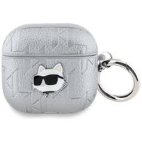 Karl Lagerfeld Monogram Choupette Head Case for AirPods 4 / Silver
