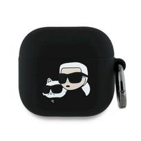 Karl Lagerfeld KLA4RUNKCHK AirPods 4 cover Silicone Karl&Choupette Head 3D / black