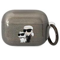 Karl Lagerfeld KLAPHNKCTGK Airpods Pro cover Glitter Karl&Choupette / black