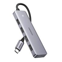 Kabelis Ugreen  HUB Ugreen CM219 35574 with 4 USB-A 3.0 ports and USB-A 3.0 cable 1m - black
