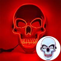 Halloween Horror Skull Mask LED Cold Light Mask LED Halloween Mask Cosplay Mask Halloween Party Decoration Luminous Skull Masks