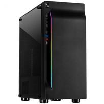 Chassis INTER-TECH A-3411 Creek Gaming Tower, ATX, 1xUSB3.0, 2xUSB2.0, PSU optional, Window side panel, LED light on the front, integrated RGB LED, Black | IT-A-3411_CREEK