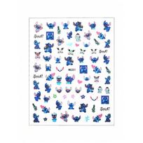 Naujausi Stitch nagų dailės lipdukai Anime figūrėlės Animacijos nagų dailės lipdukai Pilnai lipnūs nagų lipdukai Nagų dailės lipdukas Žaislai Dovana blue