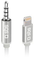 Adapter SBS 3.5mm jack Male - Lightning Male 1m White