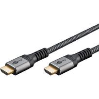 Goobay Plus Ultra High-Speed HDMI Cable, 8K @ 60Hz (Gray, 3 Meters)