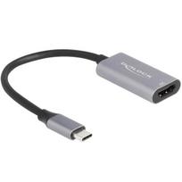 DeLOCK USB adapter, USB-C male > HDMI female 4K 60hz grey, 15cm, HDR and HDCP