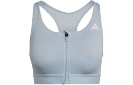 Adidas Powerreact Medium Support Zip Bra Sports Underwear Women's Light Blue IX4940 A/SAB