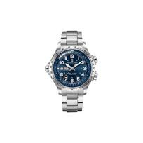 Hamilton Khaki Aviation Series Automatinis Mechaninis Judėjimas Speedmaster Dvigubos Datos Laikrodis Vyriški laikrodžiai Mėlynas Plienas H77765141 Regular Watch Box gray