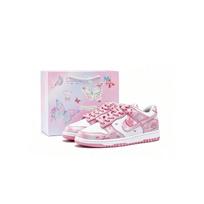 Nike Dunk Slip Resistant Abrasion Resistant Low top Skateboard Shoes Women's Pink FB9109-125(Team840--) 36.5