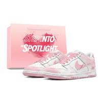 Nike Dunk Pink Love Slip Resistant Abrasion Resistant Low top Skateboard Shoes Unisex Pink White FB9109-125(Team1430-love) 38.5