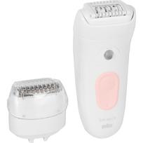 Braun Silk-épil 5-030, epilator (white/pink, bikini trimmer, shaving attachment, trimmer attachment, + entry-level attachment for sensitive areas)