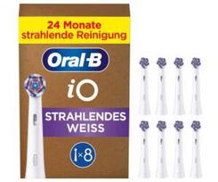 Braun Oral-B iO Radiant White 8-pack, white brush heads, for a brightening clean