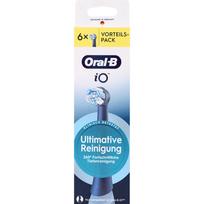 Braun Oral-B iO Ultimate Clean 6-pack, black brush heads, superior plaque removal