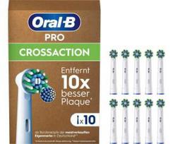 Braun Oral-B Pro Cross Action Replacement Brush Heads, 10-pack, white