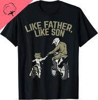 Like Father Son Dirt Bike Matching Motocross Boys Unisex Gift TShirt Moto Shirt Cotton Unisex Clothing Tops Graphic T Shirts S
