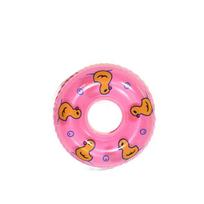 Toys PVC Dollhouse Miniature Swimming Ring Dolls Accessories Yellow Duck Mini Rings Swimming Toy DIY Bathing Float Scale Ratio Model rožinė