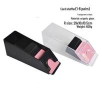 Transparent or Black Poker & Blackjack Card Shoe Dispenser for 1-6 Decks juoda