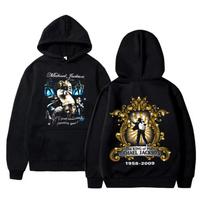 The King of Pop Michael Jackson Graphic Hoodies Men's Women Vintage Gothic Rock Sweatshirt Oversized Tracksuit Hoodies S black