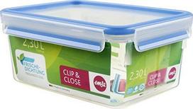 Emsa Clip & Close food storage container (transparent / blue, 2.3 liters, large format)