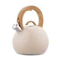 Virtuvės elektros prietaisai ir įranga // Virduliai // Czajnik stalowy 3 l beżowy mat z uchwytem drewnopodobnym, klausberg kb-7956