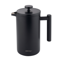 Kavos virimo aparatai ir kava // Kavos virimo aparatai // Zaparzacz, french press, 1l, podwójne ścianki, drewniany uchwyt